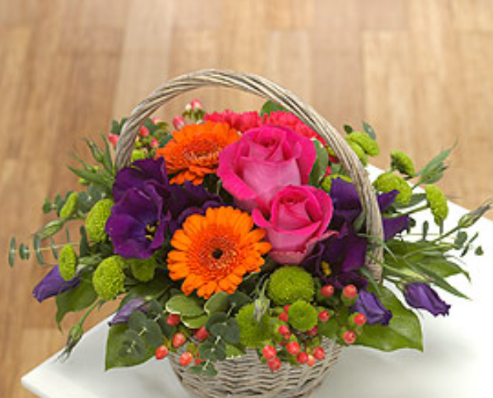 Vibrant Floral Basket
